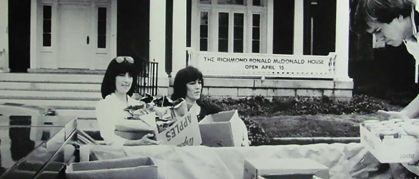 historic photo of the opening of the Richmond Ronald McDonald House