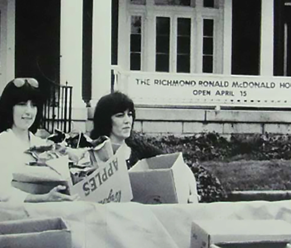 historic photo of the opening of the Richmond Ronald McDonald House