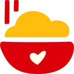 Hand drawn icon of bowl of food