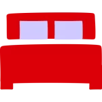 Hand drawn icon of bed